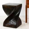 Haussmann® Big Twist Wood Stool Table 14 in SQ x 20 in H | Chairs by Haussmann®