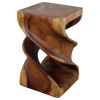 Haussmann® Wood Double Twist Stool Table 14 in SQ x 23 in | Chairs by Haussmann®