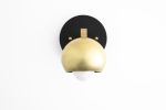 Modern Ball Sconce - Midcentury Modern - Model No. 0053 | Sconces by Peared Creation. Item made of brass with glass