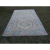 1970s Vintage Turquoise Turkish Oushak Rug - 5'8'' X 8' | Area Rug in Rugs by Vintage Pillows Store. Item made of cotton with fiber