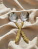 Glyph Serving Spoon and Fork Set | Serving Utensil in Utensils by Raíz Studio