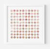 One Hundred Pink Map Dots Collage | Paintings by Amelia Coward