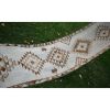 Hand-Knotted White Wool Turkish Kurdish Herki Runner | Runner Rug in Rugs by Vintage Pillows Store. Item made of cotton with fiber