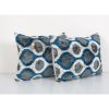 Silk Ikat Velvet Lumbar Pillow Cover - Set of Two Ethnic Dec | Cushion in Pillows by Vintage Pillows Store