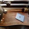 Solid Wood Live Edge Desk | Tables by Ironscustomwood. Item composed of walnut