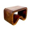 Haussmann® Wood B Bench 24 in x 13.5 x 15 inch High Walnut | Benches & Ottomans by Haussmann®