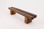 XXL Reclaimed Oak Wood Brutalist Bench, Natural and Eco Friendly | Benches & Ottomans by Logniture