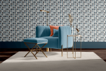 Color Grid Indigo Wallpaper | Wall Treatments by Color Kind Studio. Item made of fabric & paper