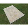 Neutral Soft Colors Small Rug, Oriental Caucasian Carpet 3'7 | Area Rug in Rugs by Vintage Pillows Store. Item made of cotton