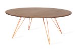 Williams Coffee Table / Walnut / Round | Tables by Tronk Design. Item composed of wood & metal