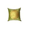Green Velvet Handprinted Pillow | Pillows by Britny Lizet. Item composed of fabric in boho or contemporary style