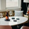 Black Terrazzo Coaster Set | Tableware by Pretti.Cool. Item composed of concrete and glass