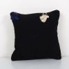 Anatolian Black Kilim Rug Pillow Cover, Vintage Square Handm | Cushion in Pillows by Vintage Pillows Store