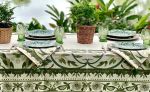 Jade Tablecloth | Linens & Bedding by OSLÉ HOME DECOR. Item composed of fabric