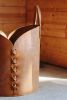 16in London Tan Leather Basket | Storage Basket in Storage by Harrow and Sickle Leather Design