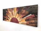 Oak City Sunset | Wall Sculpture in Wall Hangings by StainsAndGrains. Item made of wood compatible with contemporary and industrial style