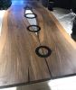 Custom Wood Table - Conference Room Table - Live Edge Table | Dining Table in Tables by Tinella Collection. Item made of walnut & metal compatible with contemporary and art deco style