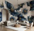 Midnight Bloom — Bold Florals Luxury Wallpaper Mural | Wall Treatments by ELLE WALLS