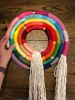 Wall Tapestry Rainbow Fiber Swirl | Wall Hangings by Awesome Knots. Item made of fiber
