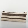 Neutral Wool Kilim Pillow Case Made From Rustic Anatolian Vi | Cushion in Pillows by Vintage Pillows Store