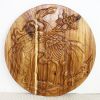 Haussmann® Wood Herons Round 30 in DIA Clear Oil | Engraving in Art & Wall Decor by Haussmann®