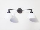 Bathroom Vanity Wall Sconce - Matte Black Light - Mid | Sconces by Retro Steam Works. Item composed of metal
