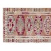 1970s Vintage Kurdish Herki Rug Runner with Medallions | Runner Rug in Rugs by Vintage Pillows Store. Item composed of cotton and fiber