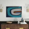 Mid Century Modern Geometric Wall Art | Oil And Acrylic Painting in Paintings by Berezart. Item made of canvas compatible with boho and minimalism style