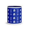 Coastal Blue Mud Cloth Pattern Coffee Mug | Drinkware by Reflektion Design