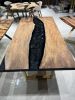 Black Walnut Epoxy Resin Table, Custom Dining Table | Tables by Tinella Wood. Item made of walnut works with contemporary & modern style
