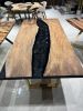 Black Walnut Epoxy Resin Table, Custom Dining Table | Tables by Tinella Collection. Item made of walnut works with contemporary & modern style
