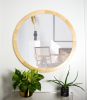 Round Hardwood Mirror | Decorative Objects by Dot & Rose. Item made of maple wood with glass