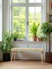 Ivory Velvet Woven Bench 37"/ 47" | Benches & Ottomans by Knots Studio
