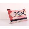 Turkish Pastel Pink Kilim Pillow Cover, Kilim Rug Lumbar Pil | Cushion in Pillows by Vintage Pillows Store