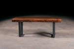 Live Edge Black Walnut Bench | Benches & Ottomans by Urban Lumber Co.. Item composed of walnut and steel