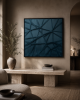 Dark Blue Textile Artwork - VERA | Wall Hangings by Rianne Aarts / Teddy and Wool Studio