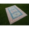 Vintage Turkish Kars Rug With Rich Border - Dining Room | Area Rug in Rugs by Vintage Pillows Store. Item composed of cotton and fiber