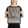Framed Print - The Scavenger - Figurative Monochrome Warrior | Work by Eman's Gallery