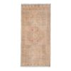 Faded Hand Knotted Turkish Oushak Door Mat 1'8" X 3'6" | Runner Rug in Rugs by Vintage Pillows Store. Item composed of cotton and fiber