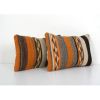 Handwoven Turkish Kilim Pillow, Set Sofa Throw Pillow, Pair | Cushion in Pillows by Vintage Pillows Store