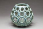 Openwork Teardrop Vessel | Ornament in Decorative Objects by Lynne Meade. Item made of stoneware