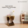 Haussmann® Original Wood Twist Stool 12 X 12 X 18 | Chairs by Haussmann®