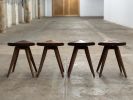 Mid Century Modern Swivel Stool: Hardwood Swiveling Tractor Seat Chair, USA made | Clock in Decorative Objects by Niaa