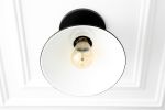 White Cone Shade - Model No. 5271 | Flush Mounts by Peared Creation. Item composed of brass
