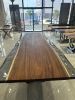 Epoxy Resin Dining Table - Custom Epoxy Table - River Table | Tables by Tinella Collection. Item composed of wood and synthetic in contemporary or country & farmhouse style