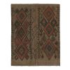1980s Vintage Turkish Kilim Flat Weave Area Rug 5'3'' x 6'1' | Rugs by Vintage Pillows Store. Item composed of cotton and fiber