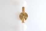 Gold Wall Sconce - Modern Wall Lamp - Model No. 5301 | Sconces by Peared Creation. Item made of brass & glass