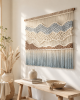 Large Macrame Wall Tapestry - SOFT HILLS | Wall Hangings by Rianne Aarts / Teddy and Wool Studio. Item composed of oak wood and cotton
