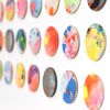 One Hundred Marbled Dots Collage Geometric Painting | Paintings by Amelia Coward