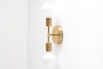 Gold Wall Sconce - Modern Wall Lamp - Model No. 5301 | Sconces by Peared Creation. Item made of brass & glass